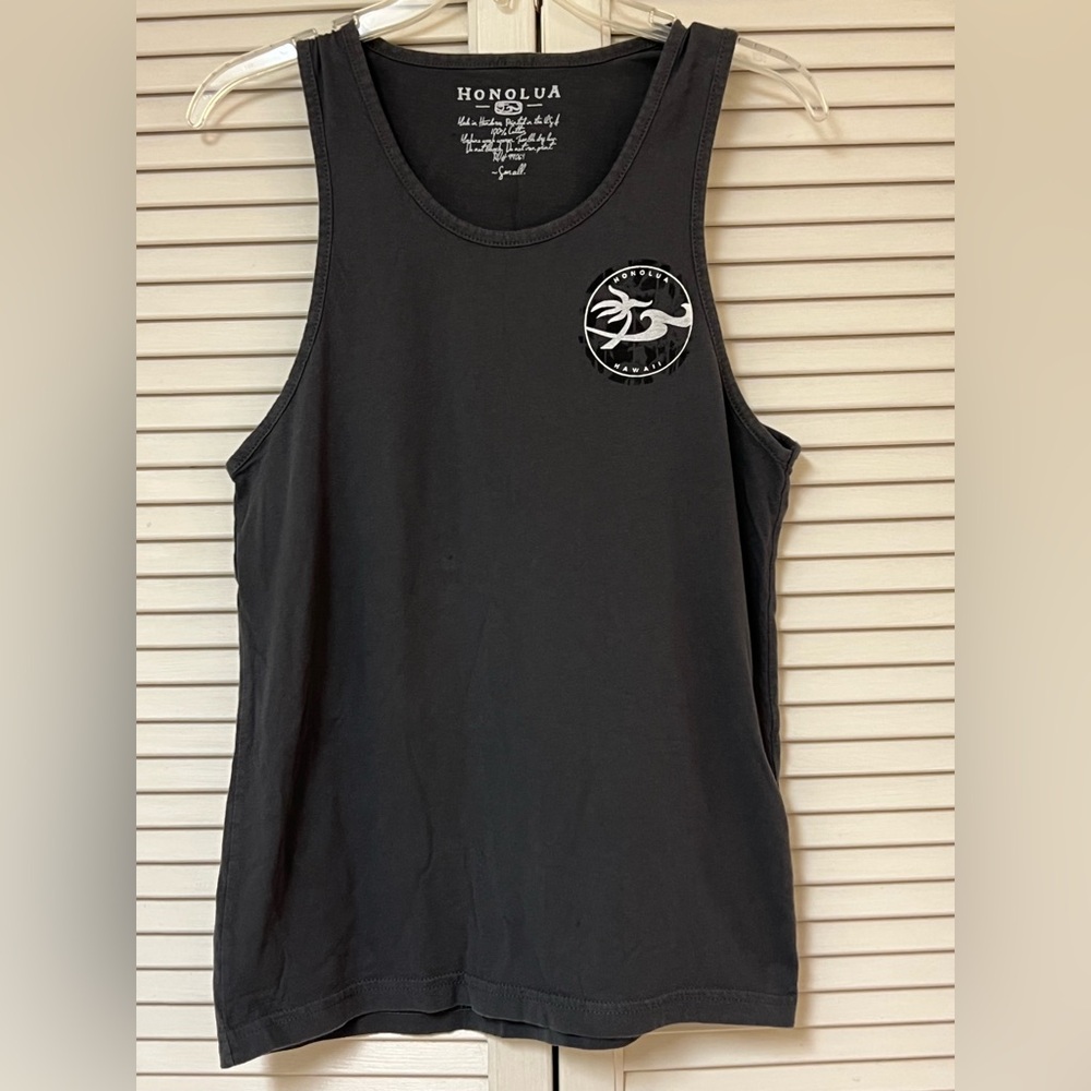 Honolua Men’s Black Logo Tank Top - Size Small - VGUC